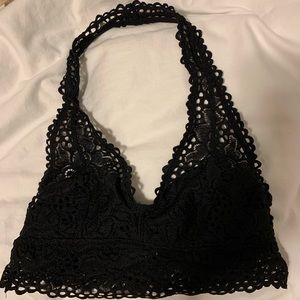 Black halter Aerie Bralette